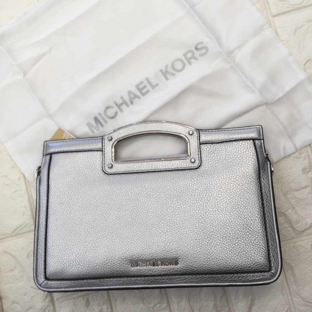 Michael Kors Berkley Legacy Leather Clutch